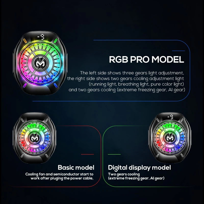 خنک کننده گوشی موبایل ممو مدل CX10 RGB PRO
