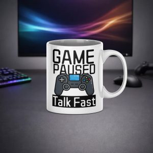 ماگ سرامیکی گیمینگ GAME PAUSED – TALK FAST