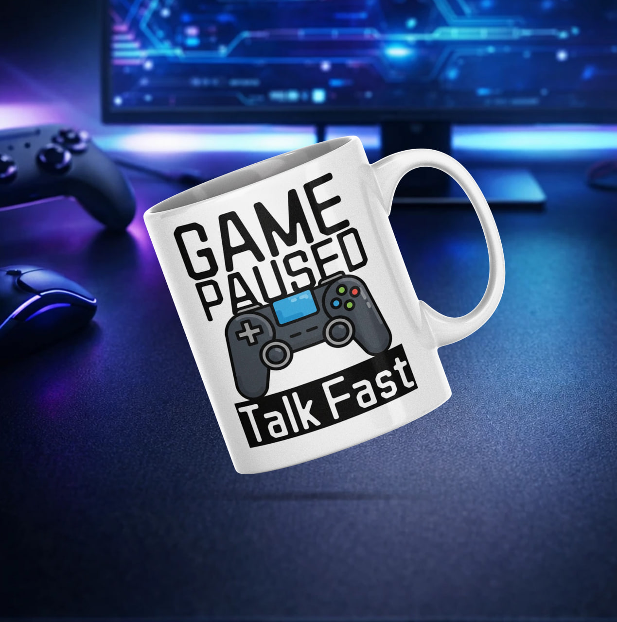 ماگ سرامیکی گیمینگ GAME PAUSED – TALK FAST