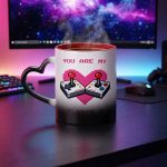 ماگ حرارتی گیمینگ You Are My Player 2 با دسته قلبی مخصوص هدیه ولنتاین