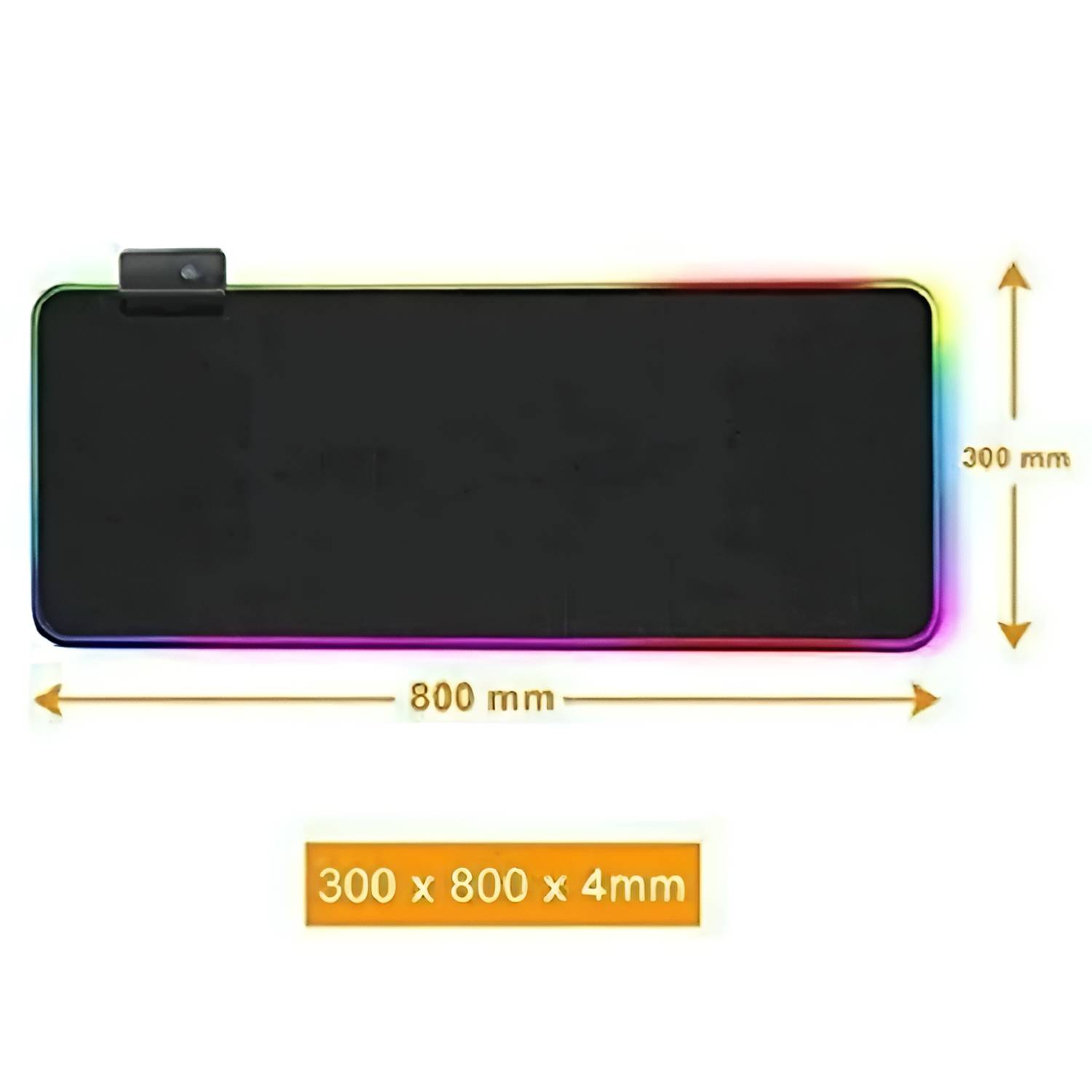 ماوس پد گیمینگ RGB مدل RGB-01 ابعاد 80x30 سانتی متر روی میز گیمینگ