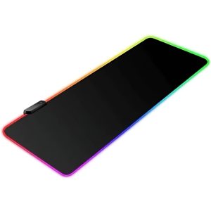 ماوس پد گیمینگ RGB مدل RGB-01 ابعاد 80x30 سانتی متر روی میز گیمینگ