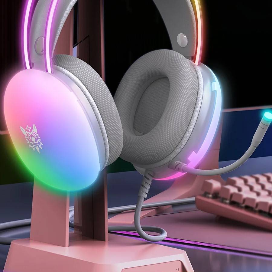 هدست گیمینگ Onikuma X25 RGB با میکروفون و طراحی حرفه‌ای